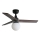 FARO 34278WT-11L - Deckenventilator KLIM S 1xE27/15W/230V Holz/schwarz d 92,5 cm Wi-Fi Tuya + Fernbedienung