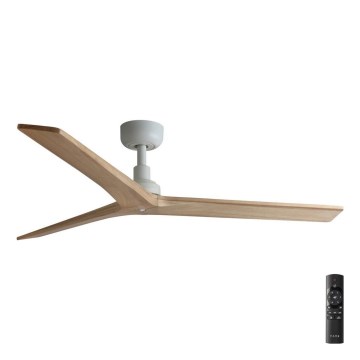 FARO 34280 - Deckenventilator KLIM M Kiefer/weiß d 125 cm + Fernbedienung