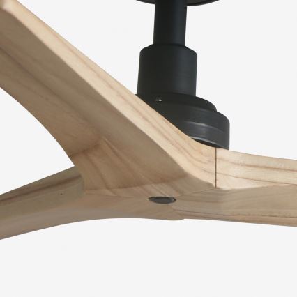 FARO 34284 - Deckenventilator KLIM S Kiefer/schwarz d 92,5 cm + Fernbedienung