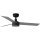 FARO 34285WT1S - dimmbarer LED-Deckenventilator CRUISER S LED/18W/230V 2700/3000/4000K Ø 106 cm grau/schwarz Tuya Wi‑Fi + Fernbedienung