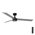 FARO 34286-1TW - Dimmbarer LED-Deckenventilator CRUISER L LED/18W/230V 2700/4000/6500K d 132 cm schwarz/grau + Fernbedienung