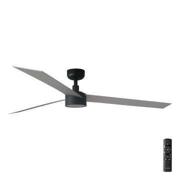 FARO 34287-1TW - Dimmbarer LED-Deckenventilator CRUISER XL LED/18W/230V 2700/4000/6500K d 160 cm schwarz/grau + Fernbedienung