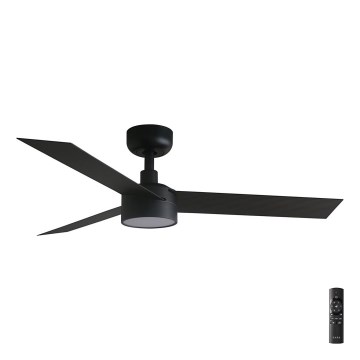 FARO 34289-1TW - Dimmbarer LED-Deckenventilator CRUISER S LED/18W/230V 2700/4000/6500K d 106 cm schwarz + Fernbedienung