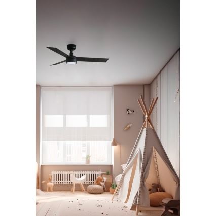 FARO 34289-1TW - LED-dimmbarer Deckenventilator CRUISER S LED/18W/230V 2700/3000/4000K Ø 106 cm schwarz + Fernbedienung