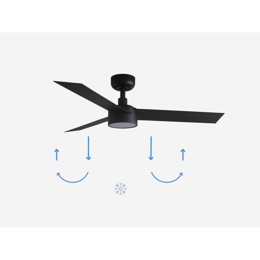 FARO 34289-1TW - LED-dimmbarer Deckenventilator CRUISER S LED/18W/230V 2700/3000/4000K Ø 106 cm schwarz + Fernbedienung