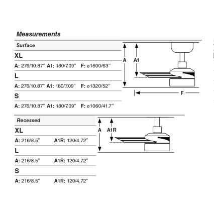 FARO 34291WT1S - CRUISER L LED-dimmbarer Deckenventilator, 18 W, 230 V, 2700/3000/4000 K, Ø 132 cm, schwarz, Wi-Fi (Tuya) + Fernbedienung