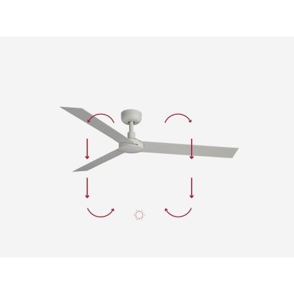 FARO 34292WP - Deckenventilator CRUISER XL weiß d 160 cm SMART + Fernbedienung