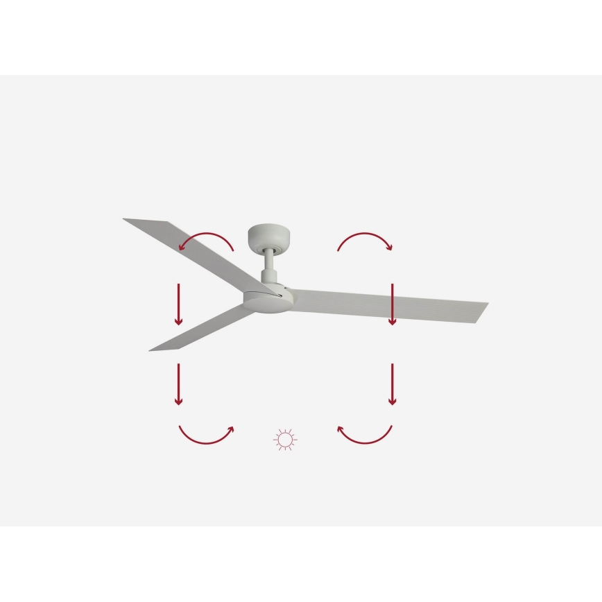 FARO 34292WP - Deckenventilator CRUISER XL weiß d 160 cm SMART + Fernbedienung