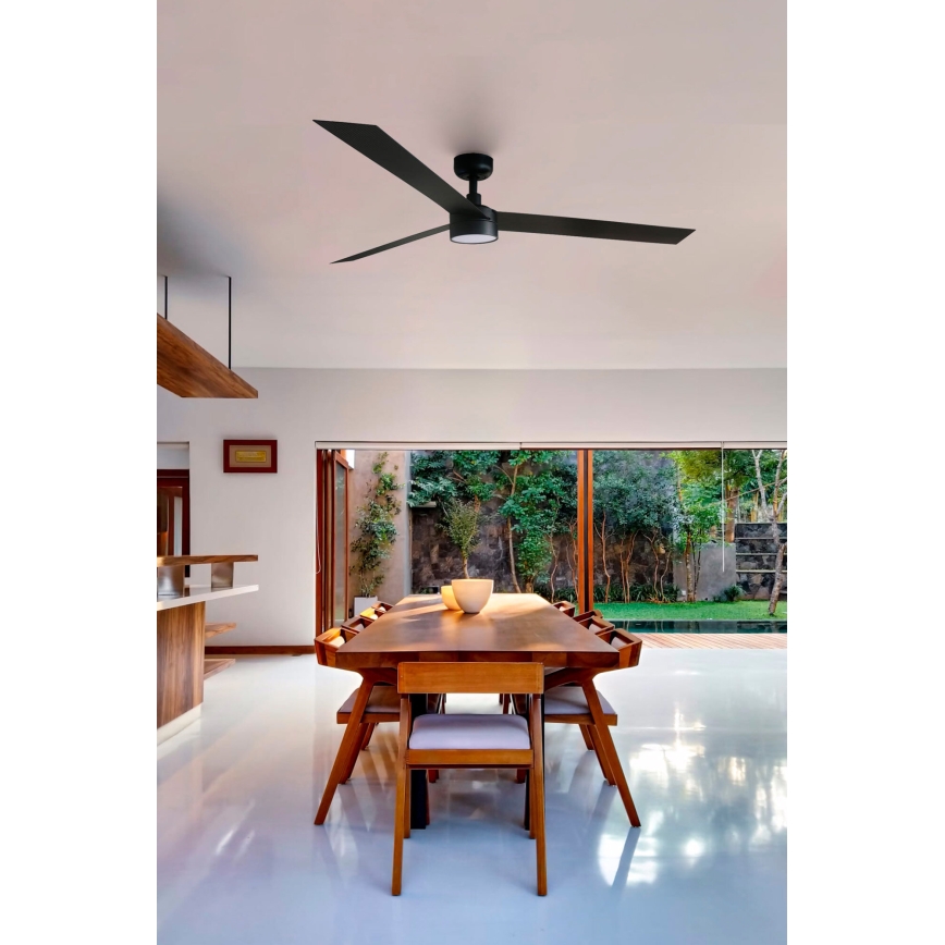 FARO 34293-1TW - LED dimmbarer Deckenventilator CRUISER XL LED/18W/230V 2700/3000/4000K Ø 160 cm schwarz + Fernbedienung