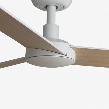 FARO 34295WT - Deckenventilator RUDDER S weiß/beige d 106 cm Wi-Fi Tuya + Fernbedienung