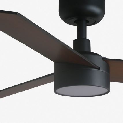 FARO 34296-1TW - Dimmbarer LED-Deckenventilator RUDDER S LED/18W/230V 2700/4000/6500K d 106 cm schwarz + Fernbedienung