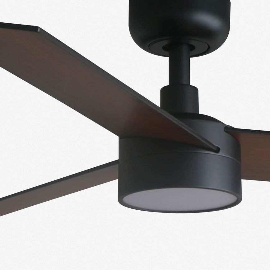 FARO 34296-1TW - Dimmbarer LED-Deckenventilator RUDDER S LED/18W/230V 2700/4000/6500K d 106 cm schwarz + Fernbedienung