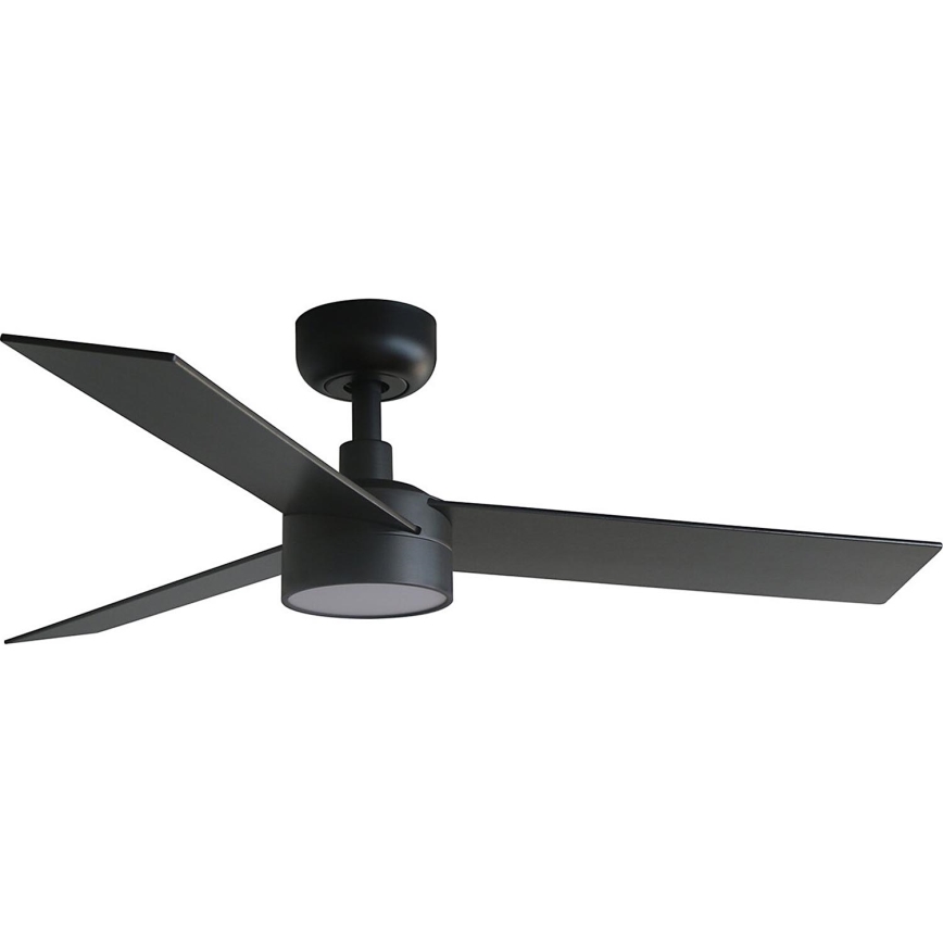 FARO 34296WT-1TW - Dimmbarer LED-Deckenventilator RUDDER S LED/18W/230V 2700/4350/6000K schwarz/braun d 106 cm Wi-Fi Tuya + Fernbedienung