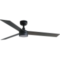 FARO 34298WT1S - LED-dimmbarer Deckenventilator RUDDER L LED/18W/230V 2700/3000/4000K Ø 132 cm braun/schwarz Wi-Fi Tuya + Fernbedienung