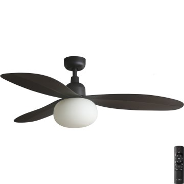 FARO 34301-11L - Deckenventilator PALMA 1xE27/15W/230V braun d 129 cm IP44 + Fernbedienung
