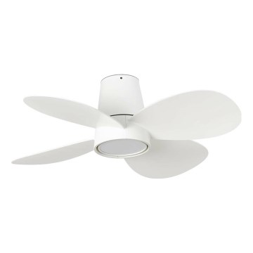FARO 34315 - Dimmbarer LED-Deckenventilator KLOVER S LED/20W/230V 2700/4000/6500K weiß d 80 cm + Fernbedienung