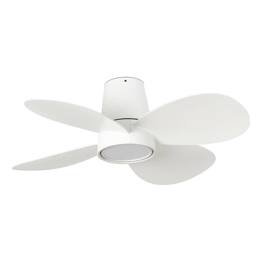 FARO 34315 - Dimmbarer LED-Deckenventilator KLOVER S LED/20W/230V 2700/4000/6500K weiß d 80 cm + Fernbedienung