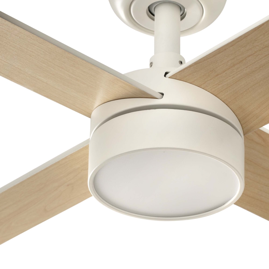 FARO 34355WT-1TW - Dimmbarer LED-Deckenventilator RUDDER L LED/18W/230V 2700/4350/6000K weiß/beige d 132 cm Wi-Fi Tuya + Fernbedienung