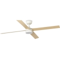 FARO 34355WT-1TW - LED-dimmbarer Deckenventilator RUDDER L LED/18W/230V 2700/3000/4000K weiß/beige Ø 132 cm Wi-Fi Tuya + Fernbedienung