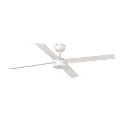 FARO 34355WT-1TW - LED-dimmbarer Deckenventilator RUDDER L LED/18W/230V 2700/3000/4000K weiß/beige Ø 132 cm Wi-Fi Tuya + Fernbedienung