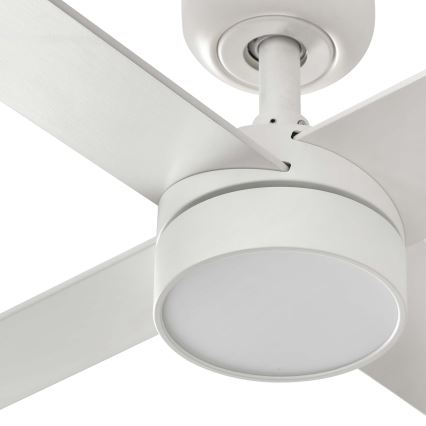 FARO 34355WT-1TW - LED-dimmbarer Deckenventilator RUDDER L LED/18W/230V 2700/3000/4000K weiß/beige Ø 132 cm Wi-Fi Tuya + Fernbedienung