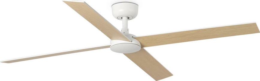 FARO 34355WT - Deckenventilator RUDDER L weiß/beige d 132 cm Wi-Fi Tuya + Fernbedienung
