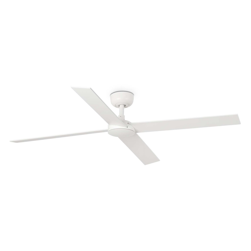 FARO 34355WT - Deckenventilator RUDDER L weiß/beige d 132 cm Wi-Fi Tuya + Fernbedienung