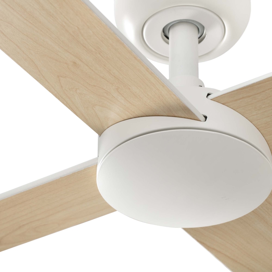 FARO 34355WT - Deckenventilator RUDDER L weiß/beige d 132 cm Wi-Fi Tuya + Fernbedienung