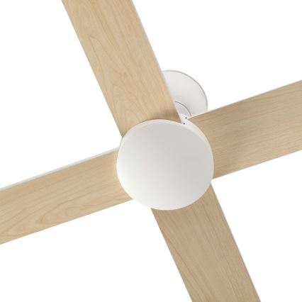 FARO 34355WT - Deckenventilator RUDDER L weiß/beige d 132 cm Wi-Fi Tuya + Fernbedienung