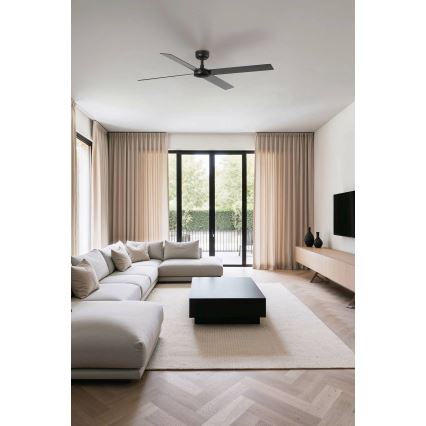 FARO 34356 - Deckenventilator RUDDER L braun/schwarz d 132 cm + Fernbedienung
