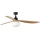 FARO 34360WT-11L - Deckenventilator OUTWOOD L 1xE27/15W/230V braun/schwarz d 150 cm Wi-Fi Tuya IP44 + Fernbedienung