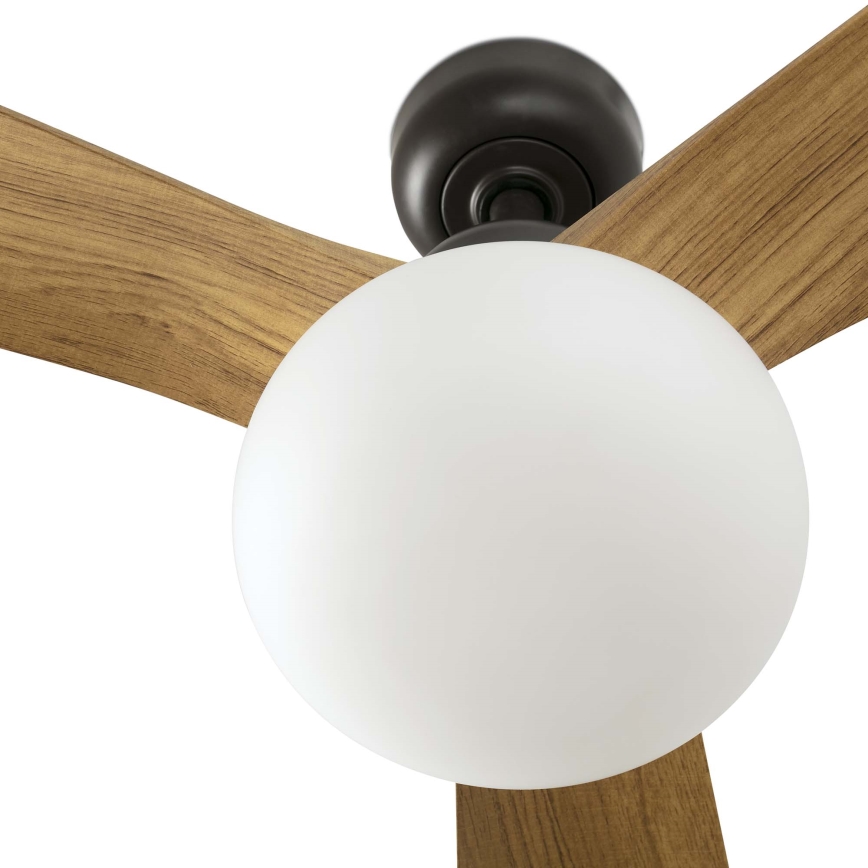 FARO 34360WT-11L - Deckenventilator OUTWOOD L 1xE27/15W/230V braun/schwarz d 150 cm Wi-Fi Tuya IP44 + Fernbedienung