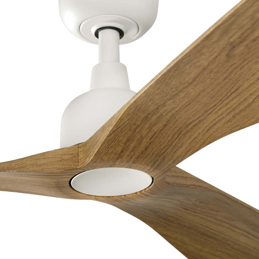 FARO 34361 - Deckenventilator OUTWOOD L braun/weiß d 150 cm IP44 + Fernbedienung
