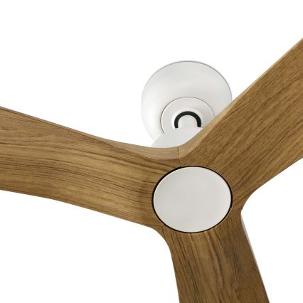 FARO 34361 - Deckenventilator OUTWOOD L braun/weiß d 150 cm IP44 + Fernbedienung