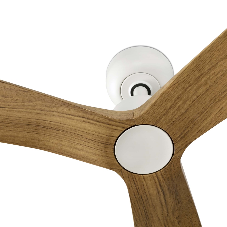 FARO 34361 - Deckenventilator OUTWOOD L braun/weiß d 150 cm IP44 + Fernbedienung