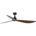 FARO 34362 - Deckenventilator OUTWOOD L braun/schwarz d 150 cm IP44 + Fernbedienung