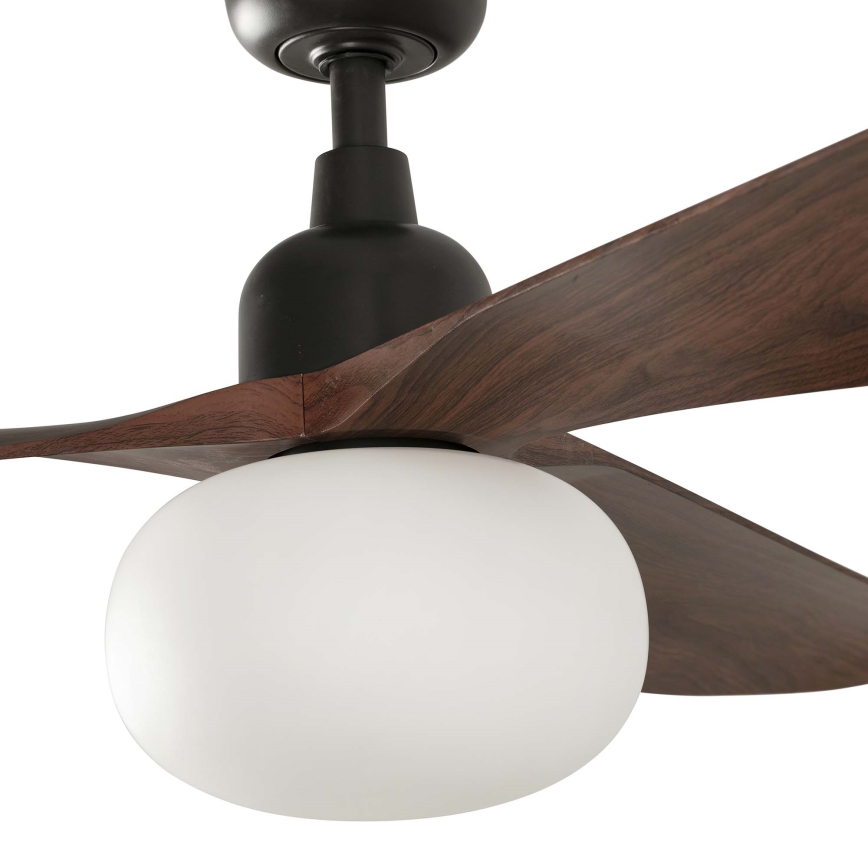 FARO 34362WT-11L - Deckenventilator OUTWOOD L 1xE27/15W/230V braun/schwarz d 150 cm Wi-Fi Tuya IP44 + Fernbedienung