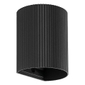 FARO 40527 - Wandleuchte SOLE 1xGU10/8W/230V schwarz gewellt rund