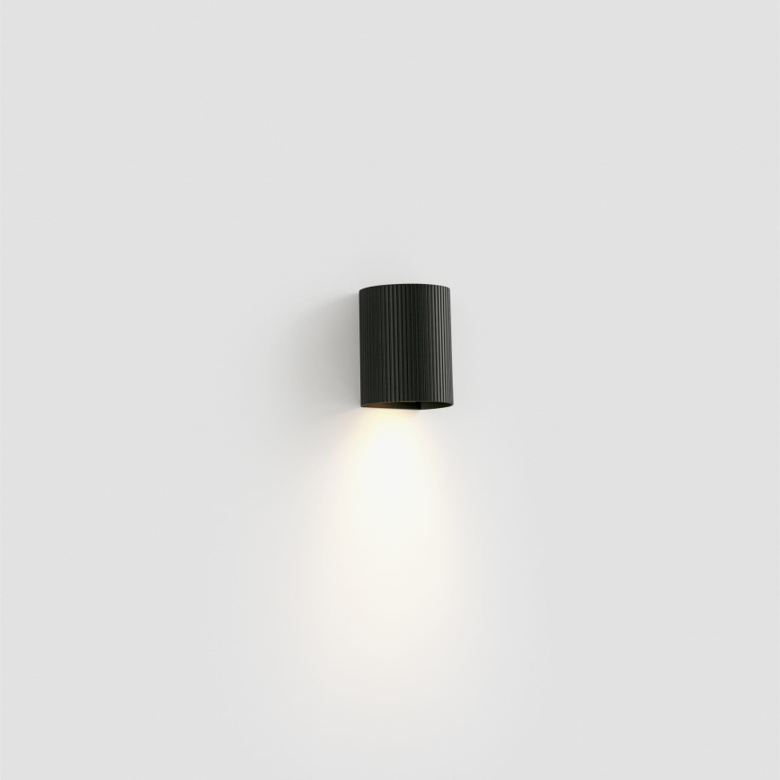 FARO 40527 - Wandleuchte SOLE 1xGU10/8W/230V schwarz gewellt rund