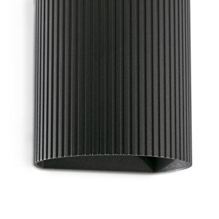 FARO 40527 - Wandleuchte SOLE 1xGU10/8W/230V schwarz gewellt rund