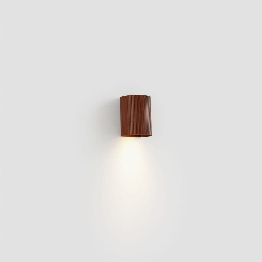 FARO 40529 - Wandleuchte SOLE 1xGU10/8W/230V ziegelrot gewellt rund