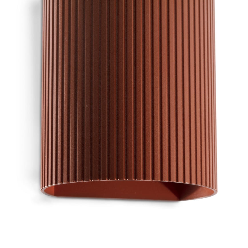 FARO 40529 - Wandleuchte SOLE 1xGU10/8W/230V ziegelrot gewellt rund