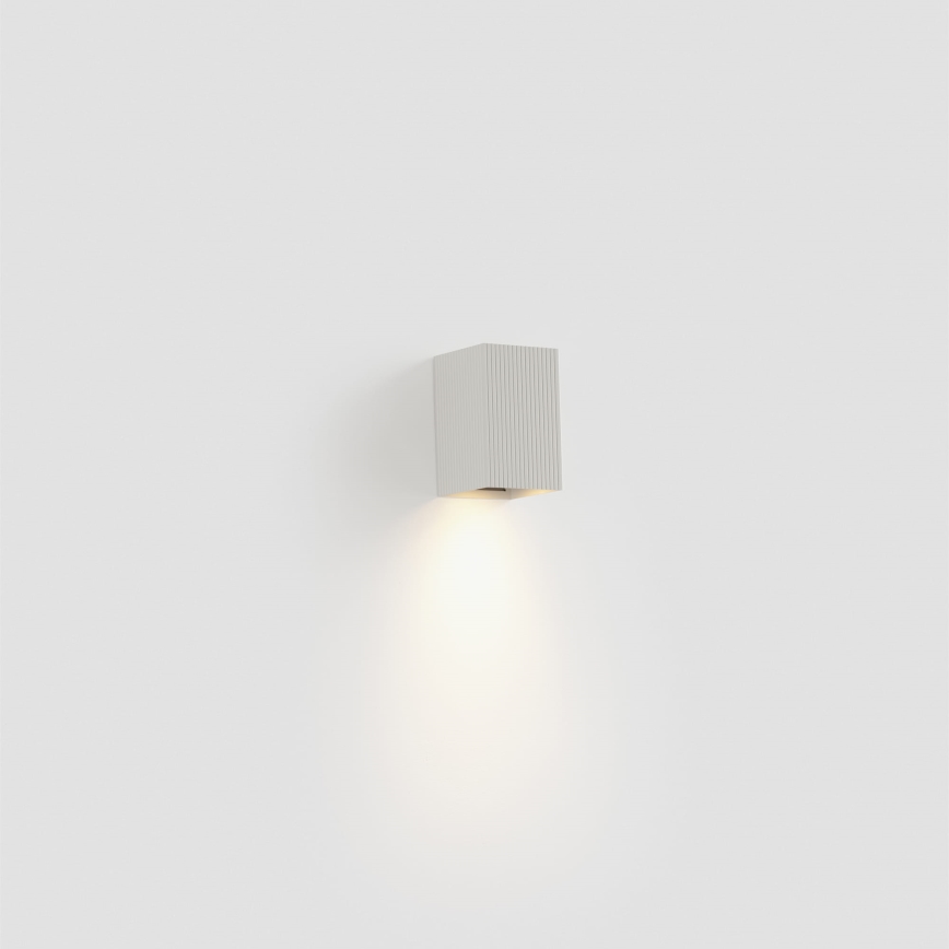 FARO 40534 - Wandleuchte SOLE 1xGU10/8W/230V weiß gewellt eckig