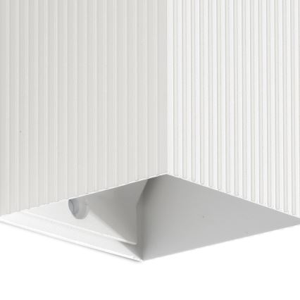 FARO 40534 - Wandleuchte SOLE 1xGU10/8W/230V weiß gewellt eckig
