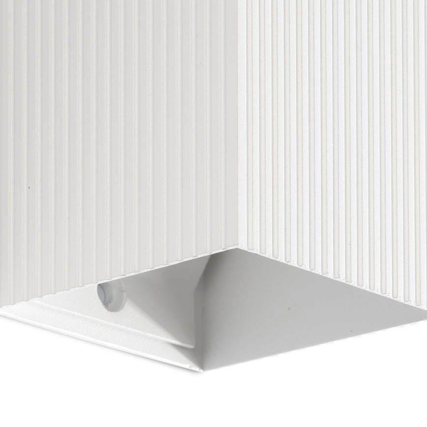 FARO 40534 - Wandleuchte SOLE 1xGU10/8W/230V weiß gewellt eckig