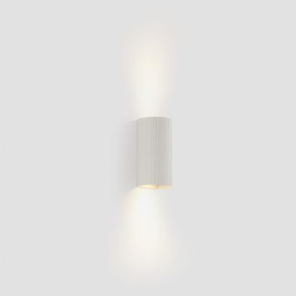 FARO 40542 - Wandleuchte SOLE 2xGU10/8W/230V weiß gewellt rund