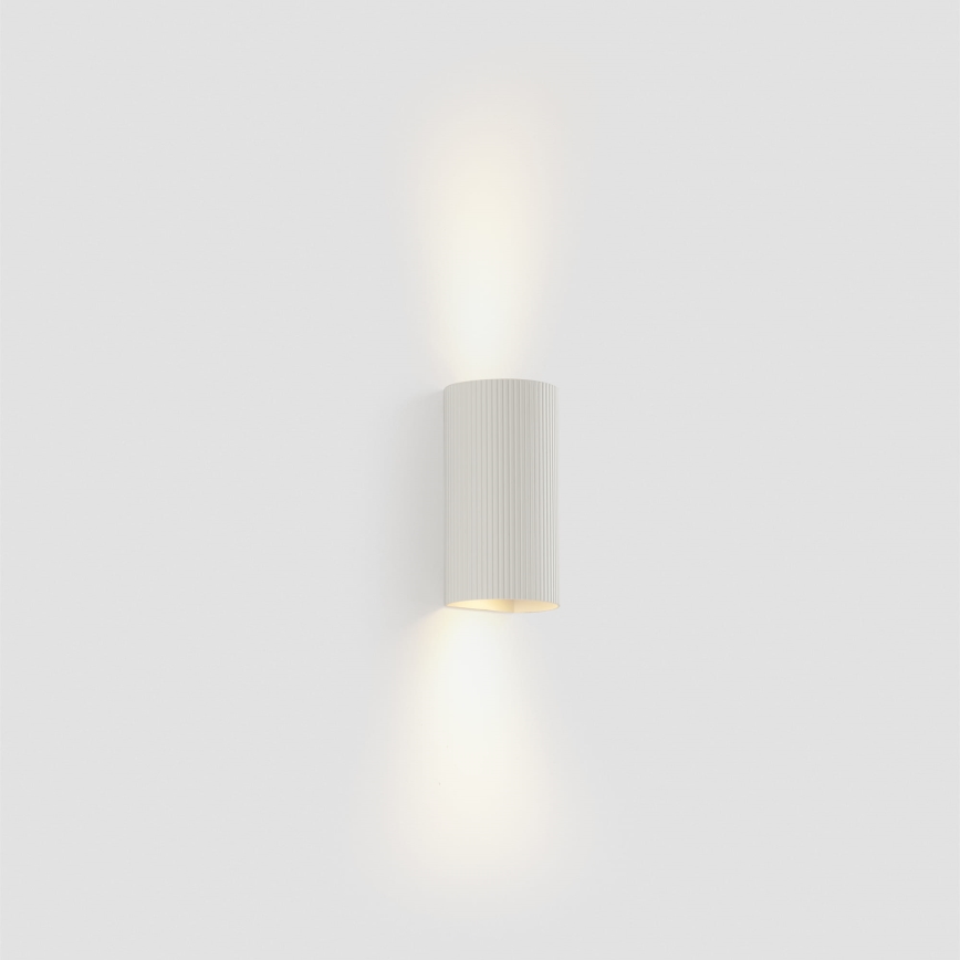 FARO 40542 - Wandleuchte SOLE 2xGU10/8W/230V weiß gewellt rund