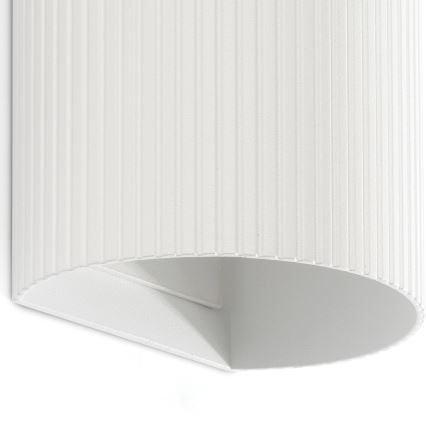 FARO 40542 - Wandleuchte SOLE 2xGU10/8W/230V weiß gewellt rund