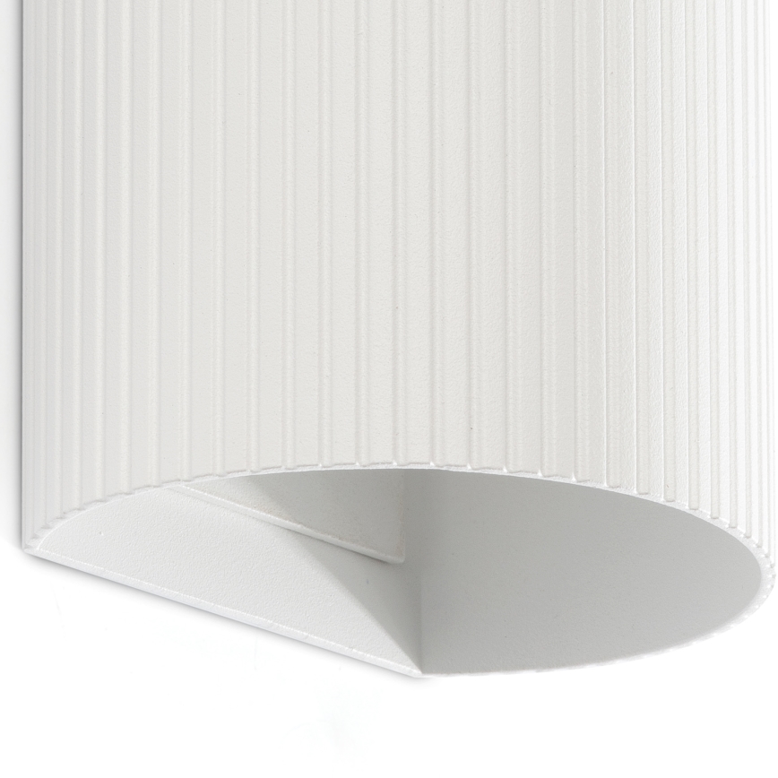 FARO 40542 - Wandleuchte SOLE 2xGU10/8W/230V weiß gewellt rund