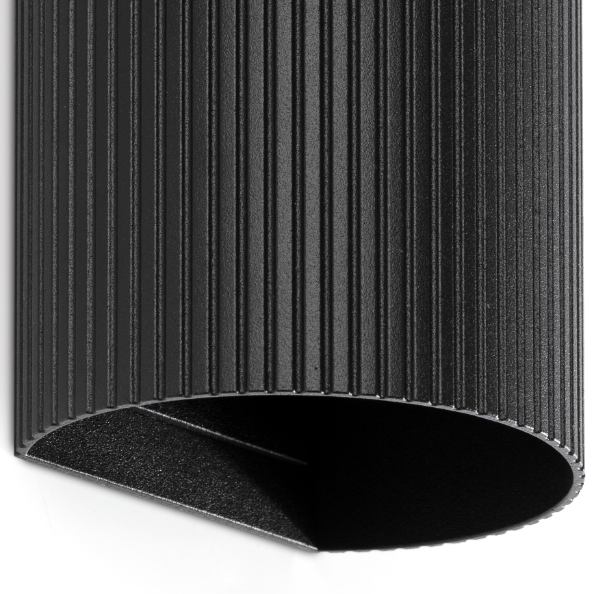 FARO 40543 - Wandleuchte SOLE 2xGU10/8W/230V schwarz gewellt rund